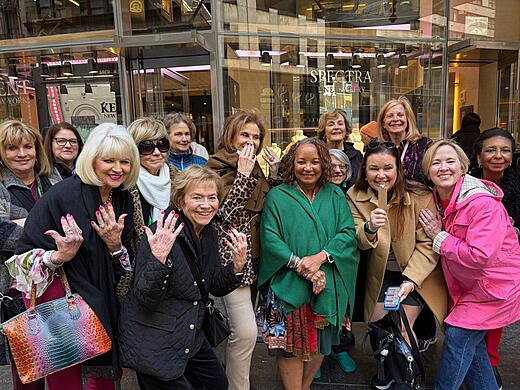 A tour group on 47th Street